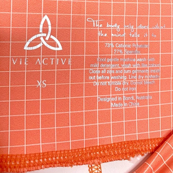 Carbon38 Vie Active Coral Ombre Grid Rockell Tight - Picture 6 of 7